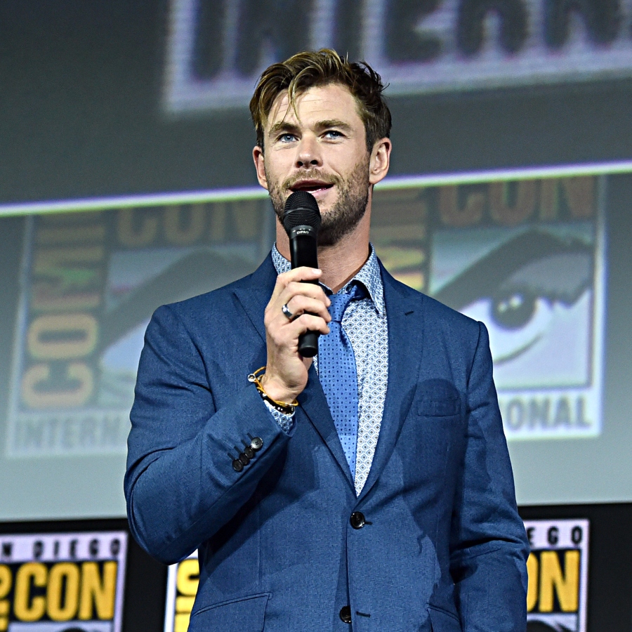 Chris Hemsworth of Marvel Studios' 'Thor: Love and Thunder' at the San Diego Comic-Con International 2019 Marvel Studios Panel in Hall H on July 20, 2019 in San Diego, California. (Photo by Alberto E. Rodriguez/Getty Images for Disney)