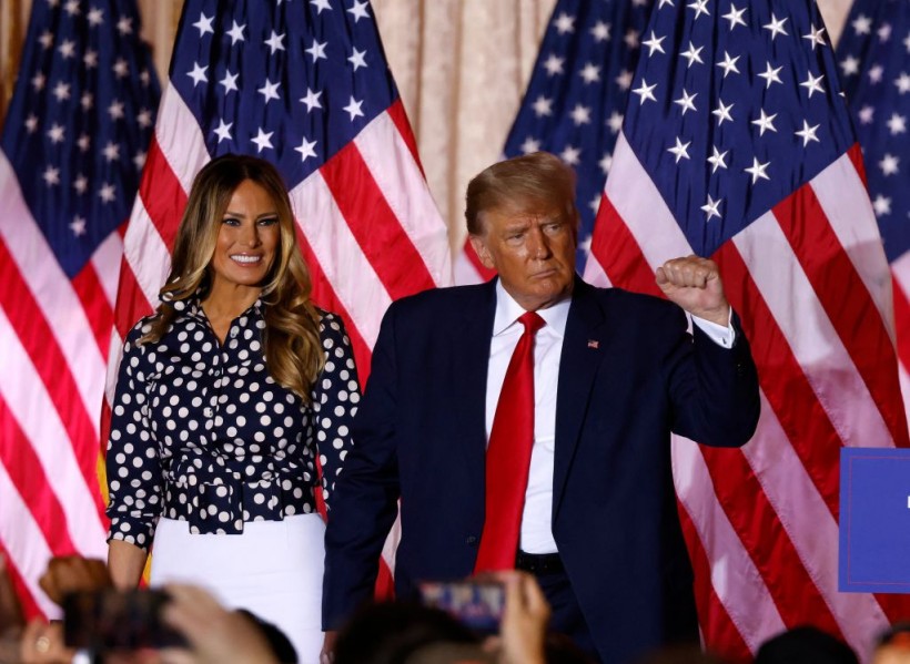 Former US President Donald Trump and First Lady Melania Trump