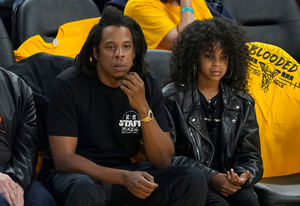Rapper Jay-Z and his daughter Blue Ivy Carter