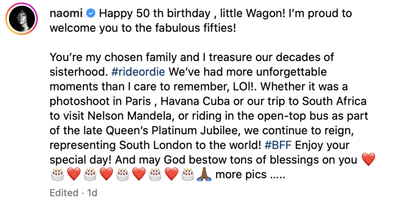 Kate Moss Birthday Post