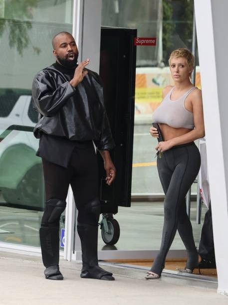 LOS ANGELES, CA - MAY 13: Kanye West and Bianca Censori are seen on May 13, 2023 in Los Angeles, California. 