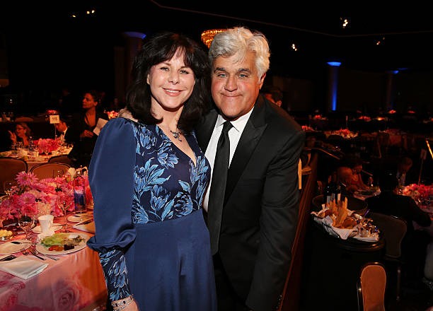 BEVERLY HILLS, CA - OCTOBER 20: Mavis Leno (L) and MC Jay Leno during the 26th Anniversary Carousel Of Hope Ball presented by Mercedes-Benz at The Beverly Hilton Hotel on October 20, 2012 in Beverly Hills, California.