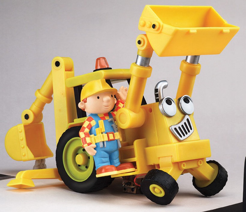 Hasbro's Bob the Builder Electronic Talking Scoop is on display in an undated photo. The toy is advertised to have expressive faces, sounds, and motion. The Bob the Builder Electronic Talking Scoop is expected to be one of the best selling toys for the 2001 holiday season. (Photo by Hasbro/Getty Images)