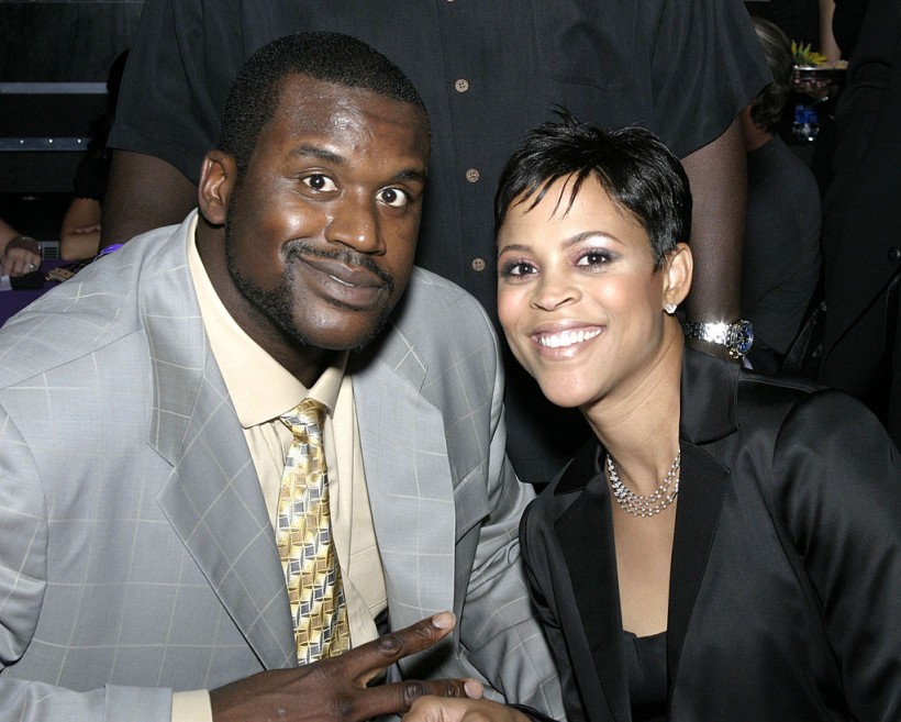 Shaquille O'Neal and wife Shaunie Nelson during Shaquille O'Neal Hosts Pre-Season Party to Benefit the Lakers Youth Foundation at The New Avalon in Hollywood, California, United States. (Photo by Malcolm Ali/WireImage)