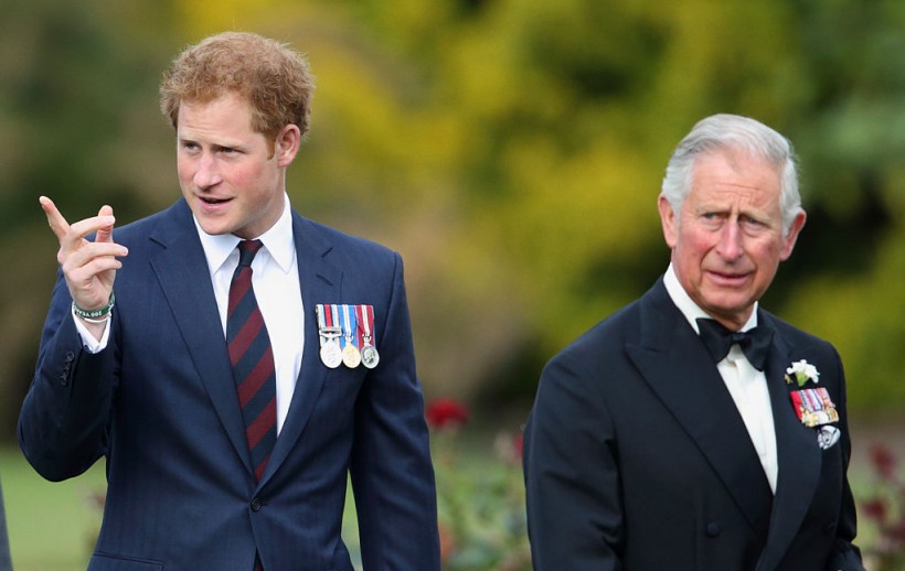 LONDON, UNITED KINGDOM - JUNE 09: (EMBARGOED FOR PUBLICATION IN UK NEWSPAPERS UNTIL 48 HOURS AFTER CREATE DATE AND TIME) Prince Harry and Prince Charles, Prince of Wales attend the Gurkha 200 Pageant at the Royal Hospital Chelsea on June 9, 2015 in London, England. (Photo by Max Mumby/Indigo/Getty Images)