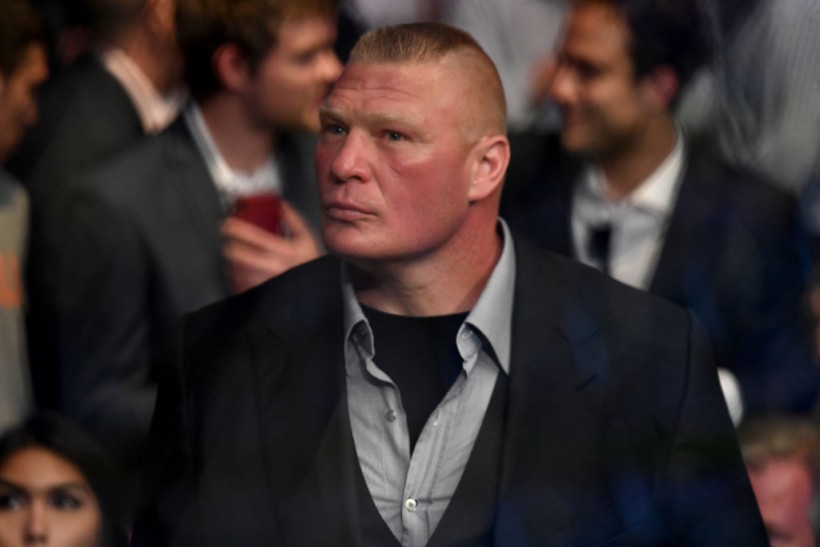 LAS VEGAS, NV - JULY 07: Brock Lesnar watches the fights during the UFC 226 event inside T-Mobile Arena on July 7, 2018 in Las Vegas, Nevada. (Photo by Josh Hedges/Zuffa LLC/Zuffa LLC via Getty Images)