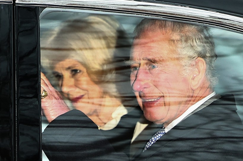 Britain's King Charles III and Britain's Queen Camilla