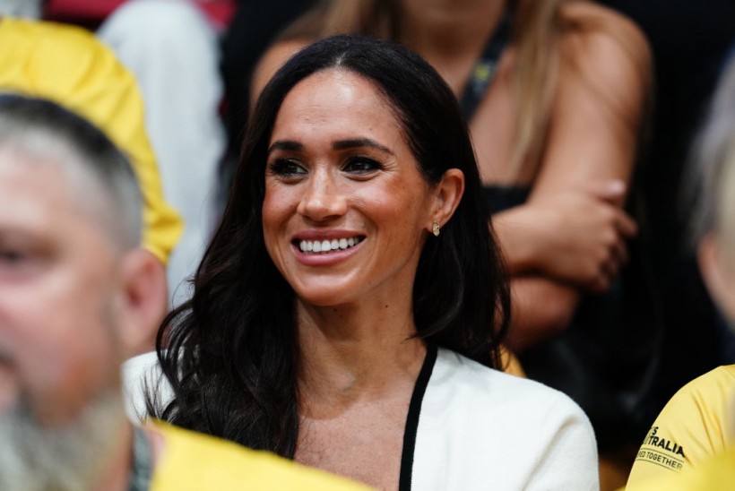 The Duchess of Sussex watches wheelchair basketball at the Merkur Spiel-Arena during the Invictus Games in Dusseldorf, Germany. Picture date: Wednesday September 13, 2023. (Photo by Jordan Pettitt/PA Images via Getty Images)