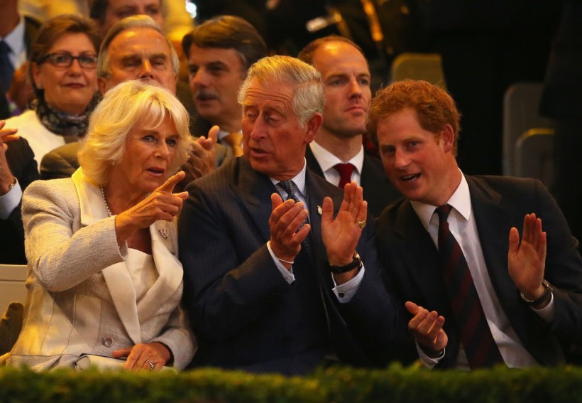 Queen Camilla, King Charles and Prince Harry