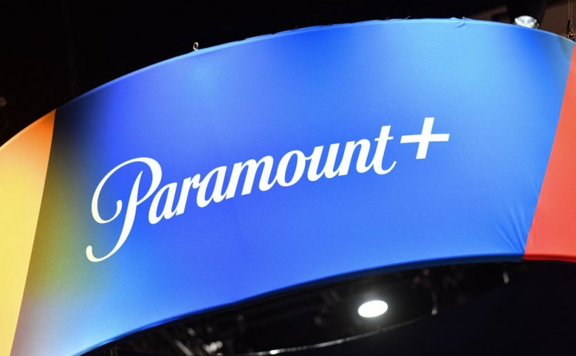 The Paramount+ logo is seen inside the convention center during San Diego Comic-Con International in San Diego, California, on July 22, 2023. (Photo by Chris Delmas / AFP) (Photo by CHRIS DELMAS/AFP via Getty Images)