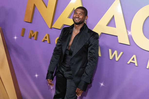 Usher at the 55th NAACP Image Awards held at The Shrine Auditorium on March 16, 2024 in Los Angeles, California.