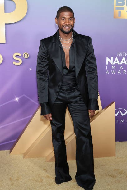 Usher at the 55th NAACP Image Awards held at The Shrine Auditorium on March 16, 2024 in Los Angeles, California. 