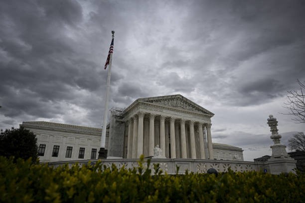 WASHINGTON D.C., UNITED STATES - MARCH 15: The Supreme Court of the United States building is seen in Washington D.C., United States on March 15, 2024. 