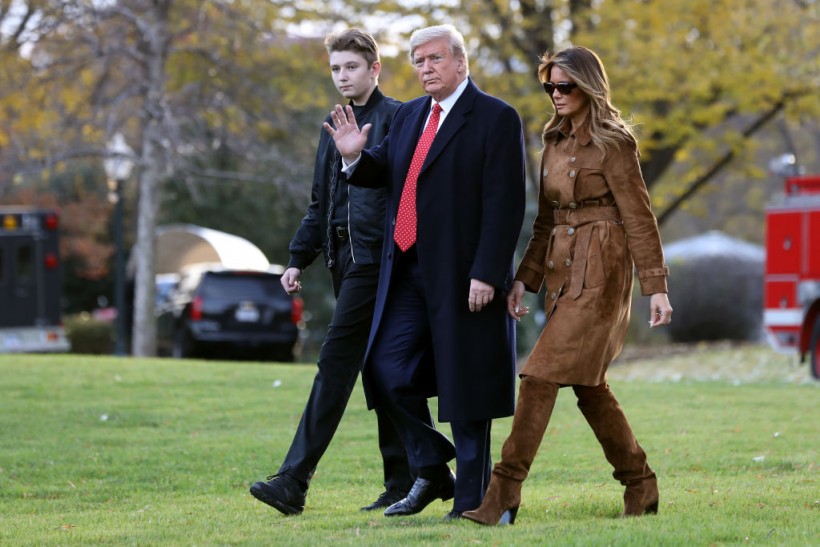 Donald Trump, Melania Trump and Barron Trump