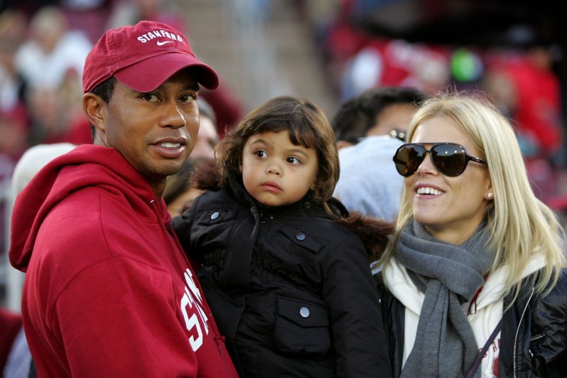 Tiger Woods, daughter Sam, and wife Elin Nordegren