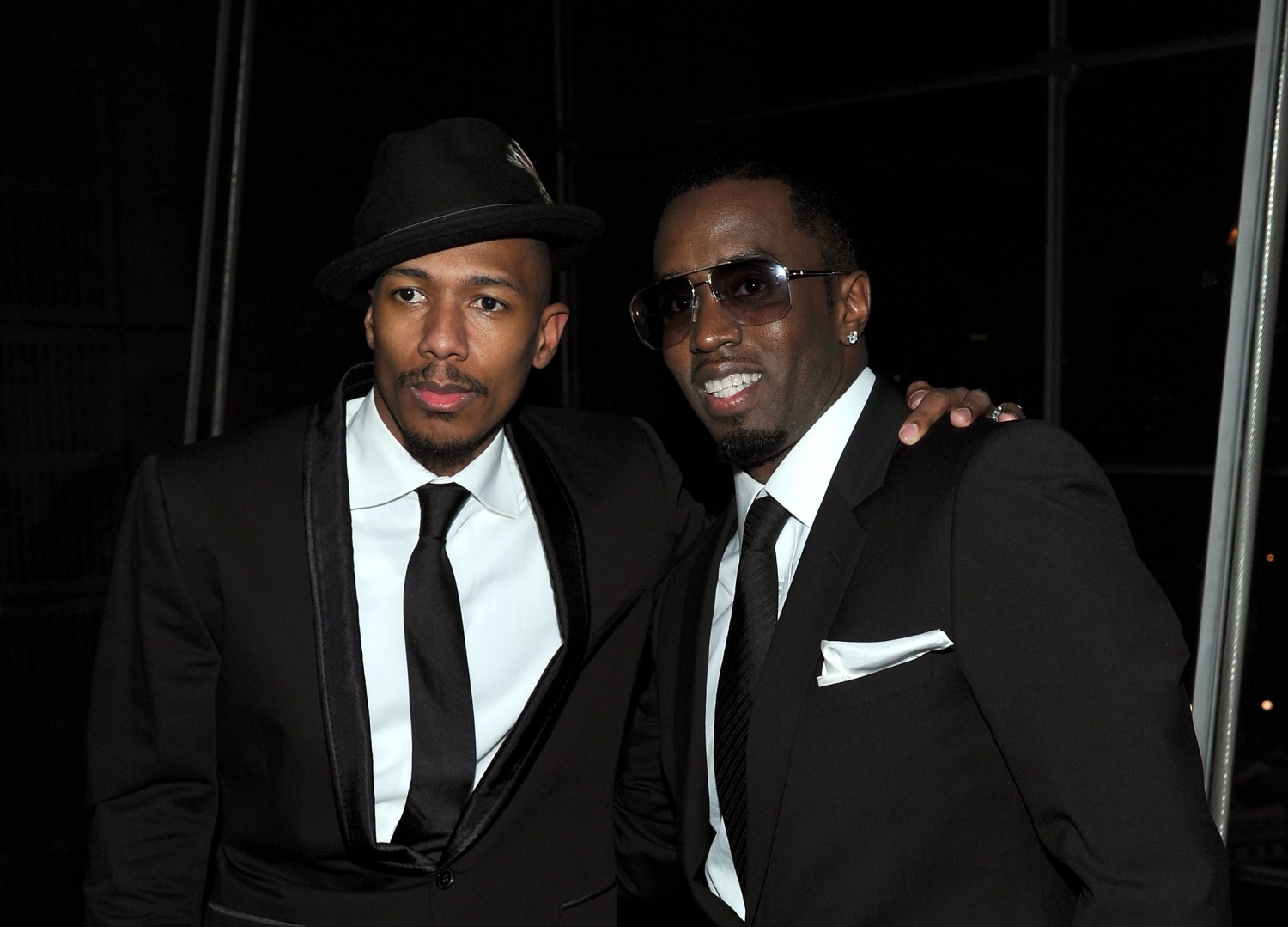 Nick Cannon (L) and Sean "Diddy" Combs