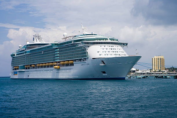 Royal Caribbean International Cruises) at pier.