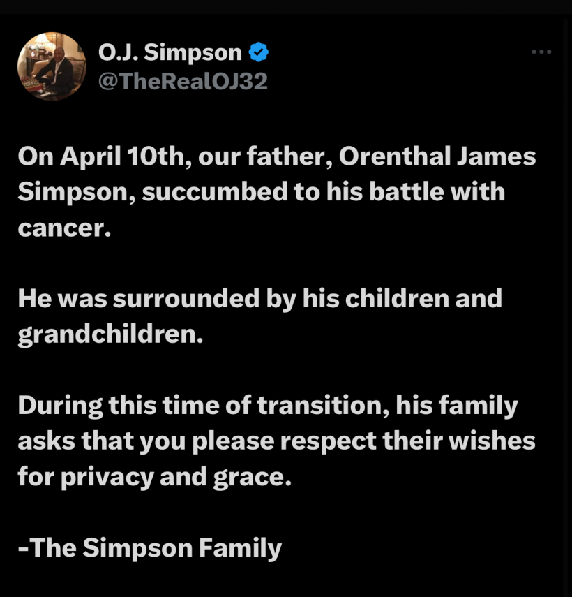 O.J. Simpson Twitter