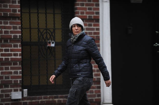 Ghislaine Maxwell, after walking out the side door of her townhouse in Manhattan on Jan. 4, 2015. 