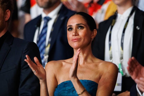 DUSSELDORF, GERMANY - SEPTEMBER 16: Meghan, Duchess of Sussex attends the closing ceremony of the Invictus Games Düsseldorf 2023 at Merkur Spiel-Arena on September 16, 2023 in Duesseldorf, Germany. 