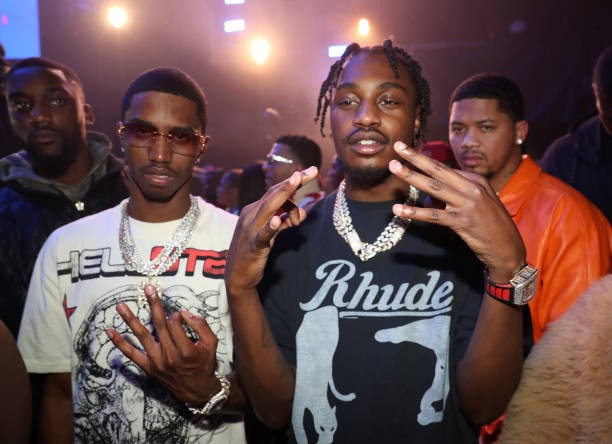 BROOKLYN, NEW YORK - DECEMBER 30: King Combs and Lil Tjay attend The Ball Drops with Future In Brooklyn at Barclays Center on December 30, 2022 in Brooklyn, New York. 