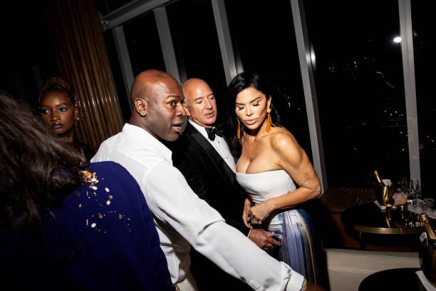 Jeff Bezos and Lauren Sanchez at the Boom at The Standard Met Gala After Party held at The Boom Boom Room, The Standard Hotel on May 6, 2024 in New York, New York.