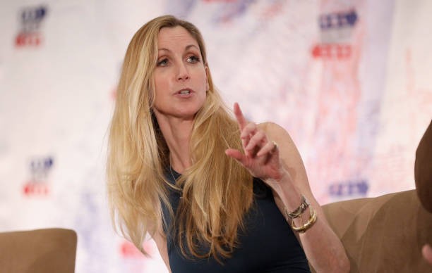 LOS ANGELES, CA - OCTOBER 20: Ann Coulter speaks onstage during Politicon 2018 at Los Angeles Convention Center on October 20, 2018 in Los Angeles, California.