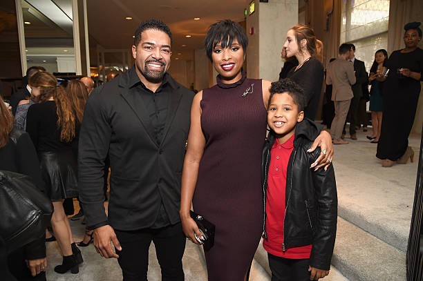BEVERLY HILLS, CA - DECEMBER 09: (L-R) Wrestler David Otunga, honoree Jennifer Hudson and David Otunga Jr. attend 2016 March of Dimes Celebration of Babies at the Beverly Wilshire Four Seasons Hotel on December 9, 2016 in Beverly Hills, California