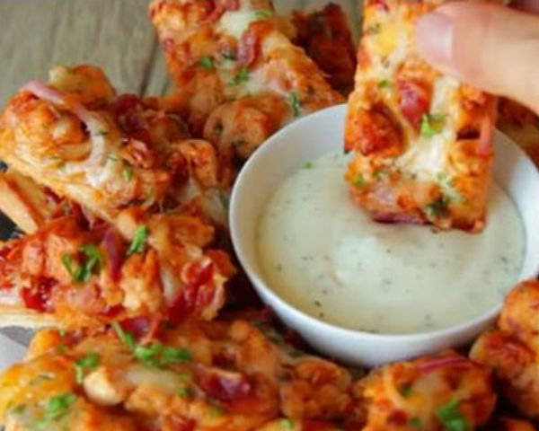 bbq chicken pizza dippers