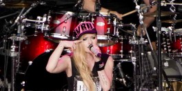 Singer Avril Lavigne performs during the 'In a World Like This' summer tour at Shoreline Amphitheatre on May 25, 2014 in Mountain View, California.