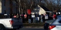 Constituents Protest Trump Agenda Outside Office Of MI GOP Rep. Mike Bishop