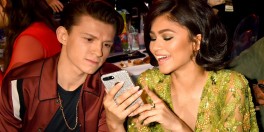 Actors Tom Holland (L) and Zendaya attend the 2017 MTV Movie And TV Awards at The Shrine Auditorium on May 7, 2017 in Los Angeles, California. 