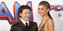 Zendaya and Tom Holland attend Sony Pictures' 