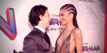 Tom Holland and Zendaya at the premiere of Spider-Man: No Way Home in Los Angeles, California