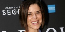 Neve Campbell poses at the opening night of 