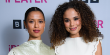 gugu mbatha-raw and jessica plummer at the premiere of the girl before