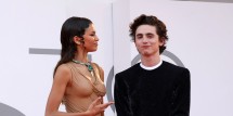 Zendaya and Timothée Chalamet attend the red carpet of the movie 