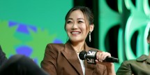Karen Fukuhara speaks onstage at '“The Boys” are Back! Inside Prime Video's Hit Series' during the 2022 SXSW Conference and Festivals at Austin Convention Center on March 12, 2022 in Austin, Texas.