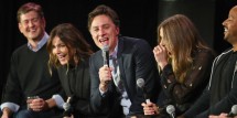 Bill Lawrence, Christa Miller, Zach Braff, Sarah Chalke, and Donald Faison attend 'Scrubs Reunion' during Vulture Festival presented by AT&T at Hollywood Roosevelt Hotel on November 17, 2018 in Hollywood, California. 