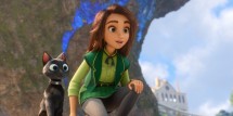 Bob (voiced by Simon Pegg) and Sam Greenfield (voiced by Eva Noblezada) in “Luck,” premiering August 5, 2022 on Apple TV+.