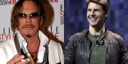 Mickey Rourke (Photo credit should read MAX NASH/AFP via Getty Images) and Tom Cruise (Photo by Justin Sullivan/Getty Images).