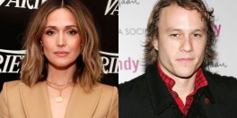Rose Byrne (Photo by Astrid Stawiarz/Getty Images for Variety) And Heath Ledger (Photo by Bryan Bedder/Getty Images).