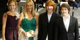 Emma Watson, JK Rowling, Rupert Grint and Daniel Radcliffe 