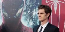 Cast member Andrew Garfield poses at the premiere of 