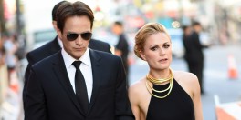 Stephen Moyer (L) and Anna Paquin 