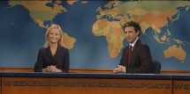 Seth Meyers and Amy Poehler on Saturday Night Live.